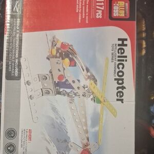 ALLOY Helicopter Building Set - Silver and Yellow